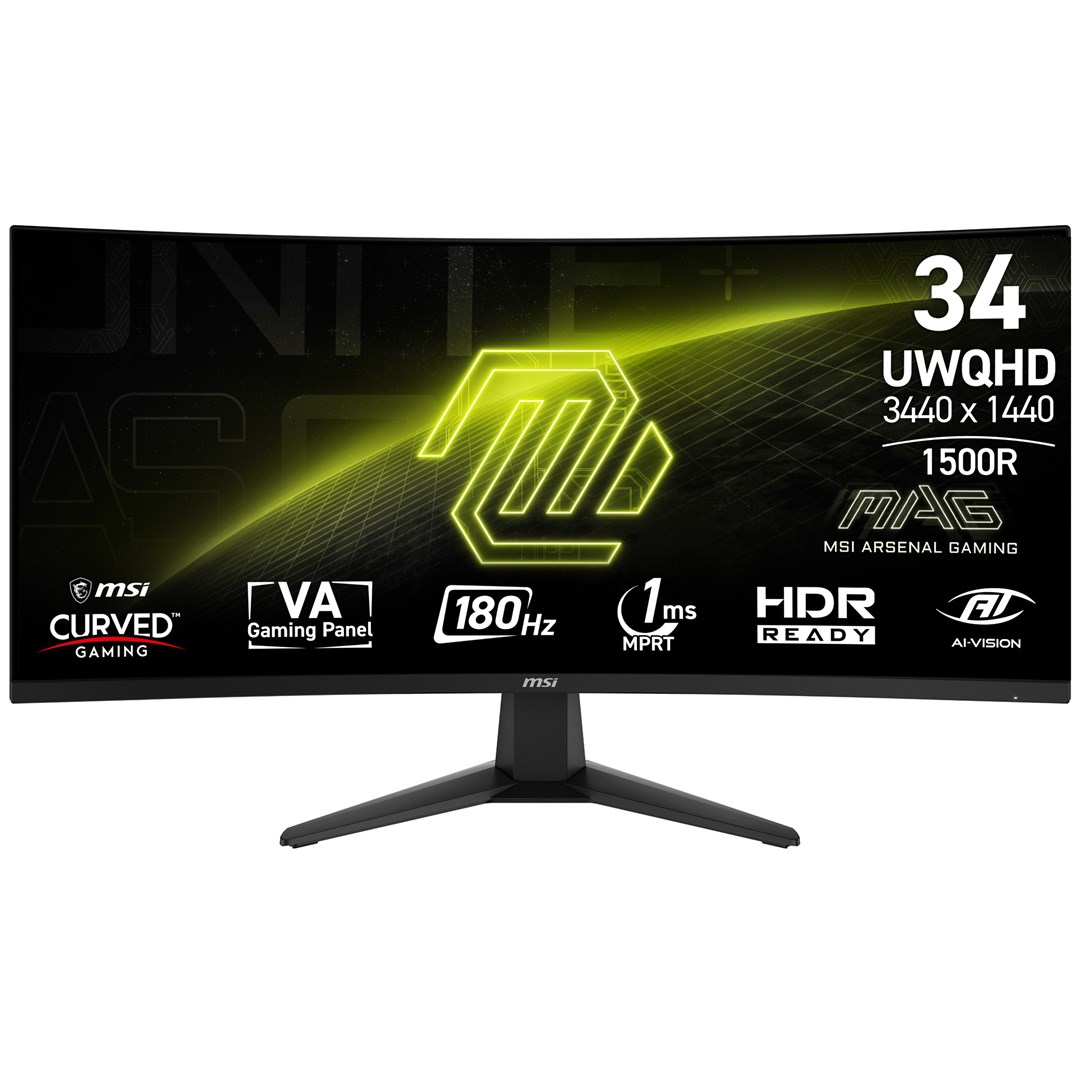 MONITOR LED MSI MAG 346CQ 34 3440X1440 PIXELS ULTRAWIDE DUAL QUAD HD LCD BLACK